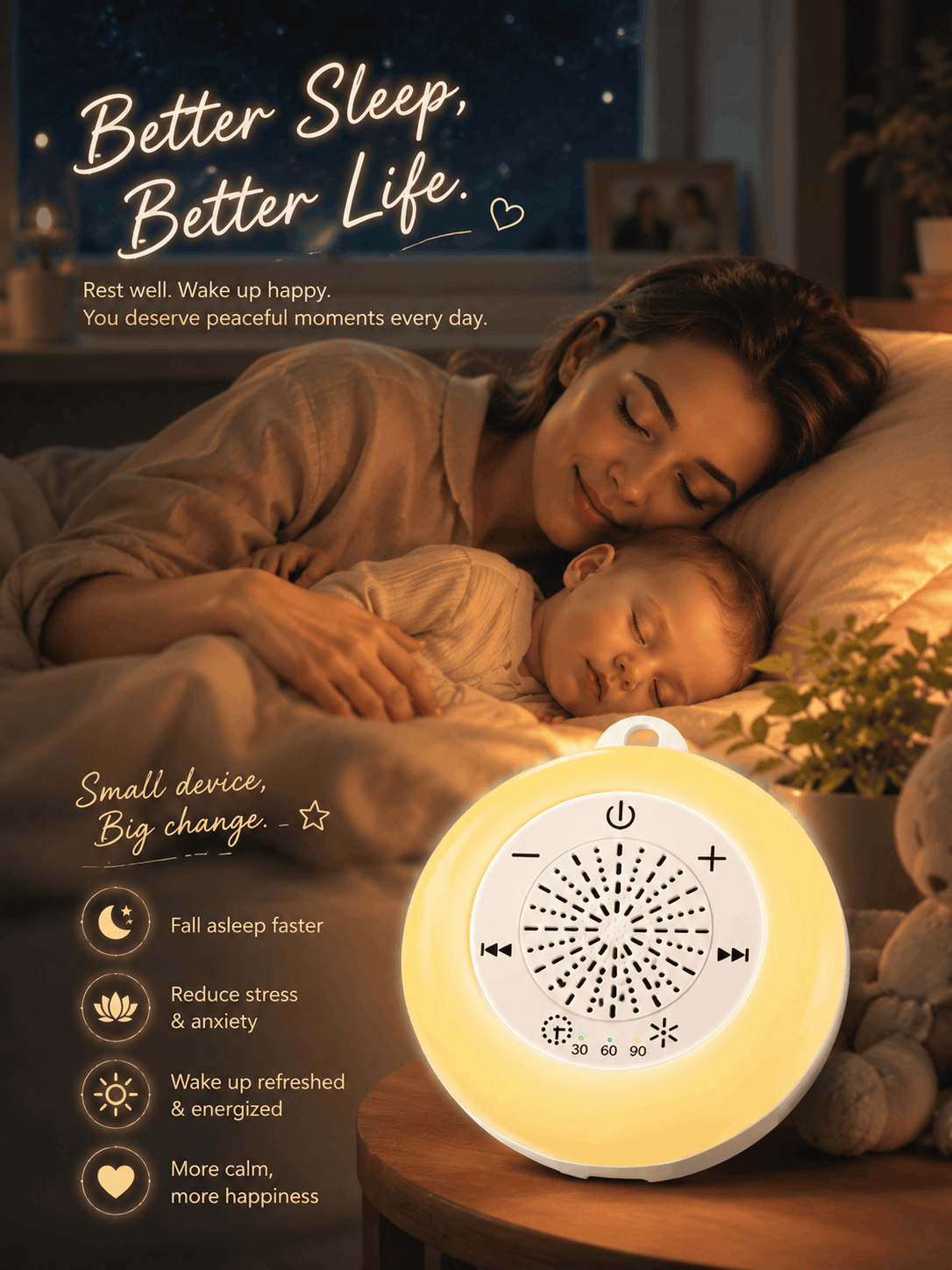 Olyvita White Noise Machine — Better Sleep & Deep Relaxation olyvita